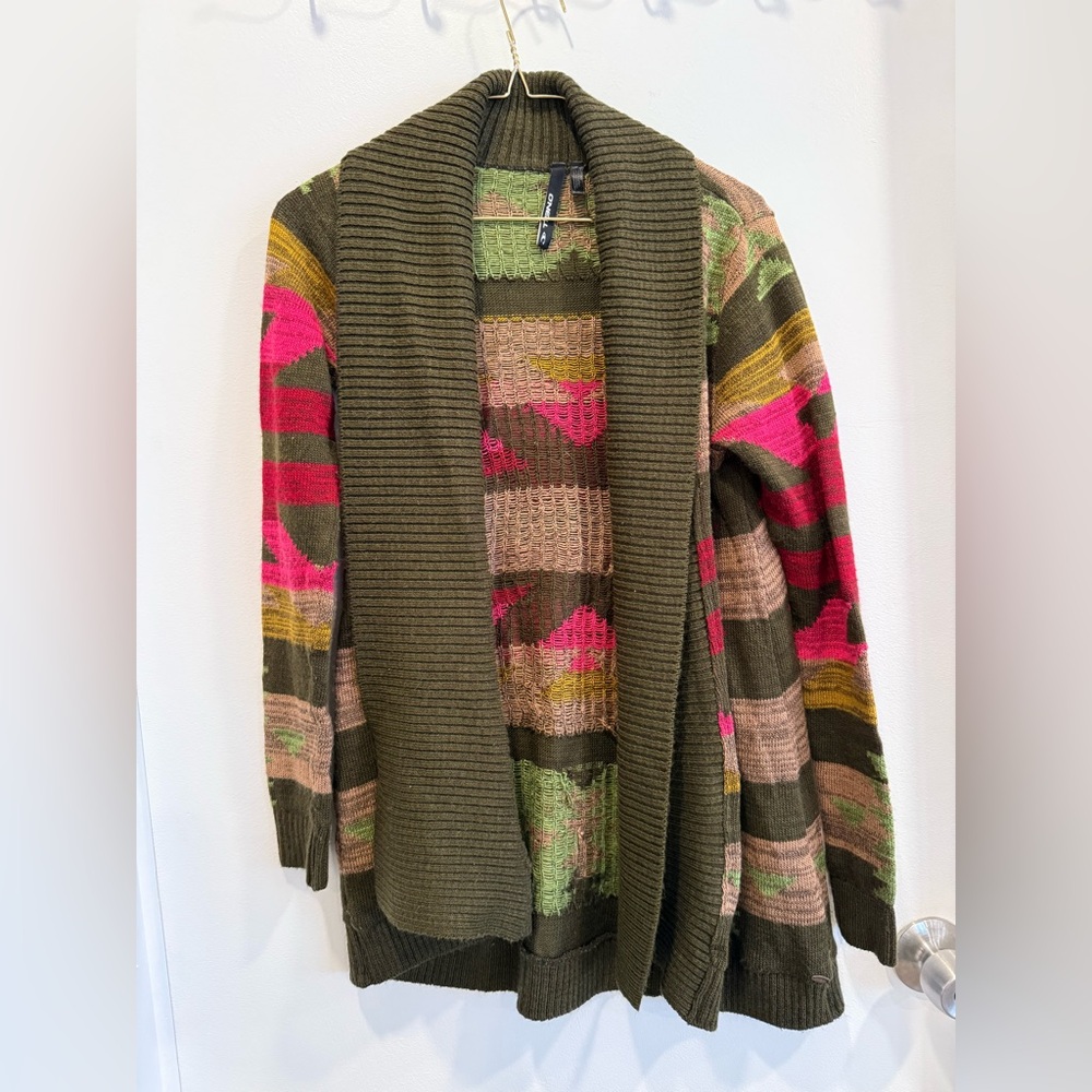 Multicolor Knit Open Front O’Neill Sweater